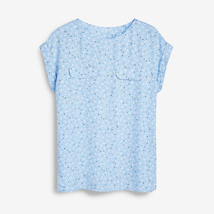 UTIL TEE BLUE FLORAL - Allsport