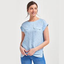Load image into Gallery viewer, UTIL TEE BLUE FLORAL - Allsport
