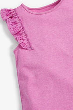 Load image into Gallery viewer, Broderie Frill Fluro Purple Vest - Allsport
