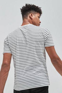 Ecru Stag Stripe Regular Fit T-Shirt - Allsport