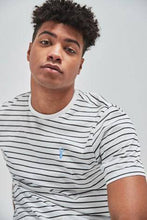 Load image into Gallery viewer, Ecru Stag Stripe Regular Fit T-Shirt - Allsport
