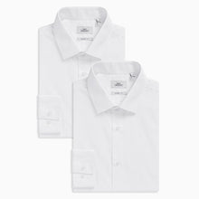 Load image into Gallery viewer, 2PK WHITE SKINNY FIT SINGLE CUFF SHIRTS - Allsport
