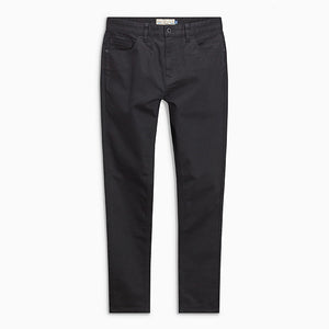 Authentic Solid Black Skinny Fit Stretch Jeans - Allsport
