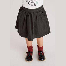 Load image into Gallery viewer, Black Denim Frill Pocket Skirt (3mths-6yrs) - Allsport
