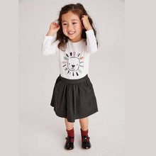 Load image into Gallery viewer, Black Denim Frill Pocket Skirt (3mths-6yrs) - Allsport
