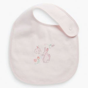 Pink 4 Pack Delicate Bunny Baby Bibs - Allsport