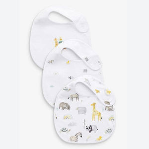 Ecru 3 Pack Organic Cotton Safari Bib - Allsport