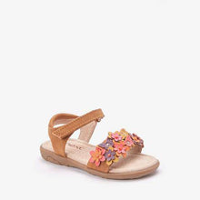 Load image into Gallery viewer, 3D Flower Tan Sandals - Allsport
