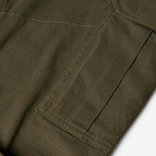 Load image into Gallery viewer, Green Khaki Slim Fit Cotton Stretch Cargo Trousers - Allsport

