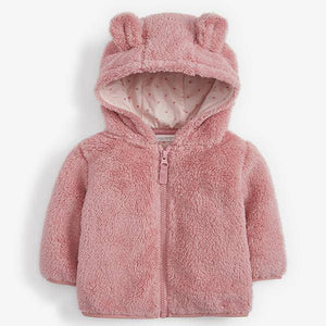 Pink Fleece Hooded Jacket (0mths-18mths) - Allsport