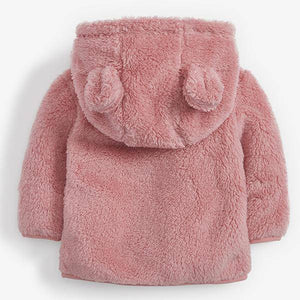 Pink Fleece Hooded Jacket (0mths-18mths) - Allsport