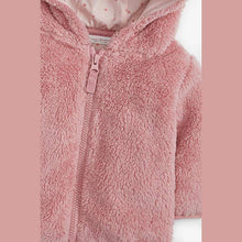 Load image into Gallery viewer, Pink Fleece Hooded Jacket (0mths-18mths) - Allsport
