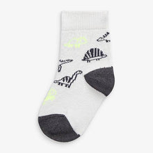 Load image into Gallery viewer, 5 Pack Monochrome Dinosaur Socks (Younger) - Allsport
