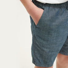 Load image into Gallery viewer, Blue Chambray Pull-On Shorts (3-12yrs) - Allsport
