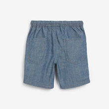 Load image into Gallery viewer, Blue Chambray Pull-On Shorts (3-12yrs) - Allsport
