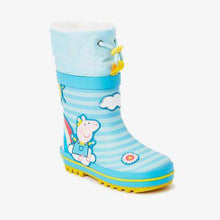 Load image into Gallery viewer, Blue Peppa Pig™ Warm Lined Cuff Wellies (Younger) - Allsport
