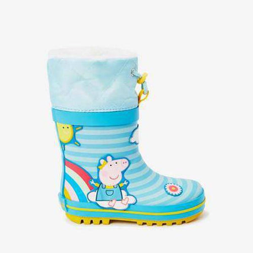 Blue Peppa Pig™ Warm Lined Cuff Wellies (Younger) - Allsport