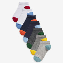 Load image into Gallery viewer, Mixed 7 Pack Cotton Rich Trainer Socks (Older Boys)
