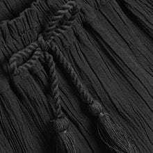 Load image into Gallery viewer, Black Tassel Hem Shorts (3-12yrs) - Allsport
