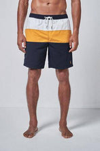 Load image into Gallery viewer, Navy / Tan Colourblock Swim Shorts - Allsport
