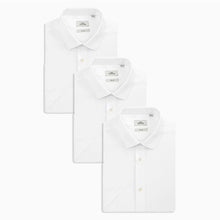 Load image into Gallery viewer, 3 Pack White Slim Fit Single Cuff Shirts
