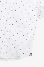 Load image into Gallery viewer, White Print Short Sleeve Printed Oxford Shirt - Allsport
