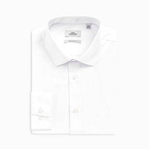 White Skinny Fit Easy Care Shirt - Allsport