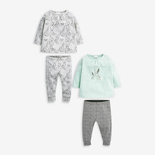 Load image into Gallery viewer, Teal/Grey Baby 4 Piece T-Shirt And Leggings Set - Allsport
