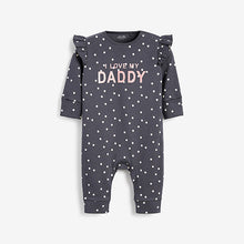 Load image into Gallery viewer, Charcoal Daddy Single Footless Baby Sleepsuit (0mths-18mths) - Allsport
