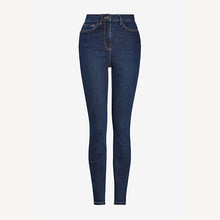 Load image into Gallery viewer, Dark Blue Wash High Rise Authentic Skinny Jeans - Allsport
