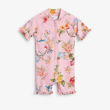 Load image into Gallery viewer, Pink Floral Sunsafe Suit (3mths-6yrs) - Allsport
