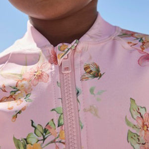 Pink Floral Sunsafe Suit (3mths-4yrs) - Allsport