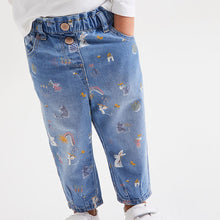 Load image into Gallery viewer, Bunny All Over Print Paperbag Jeans (3mths-5yrs) - Allsport
