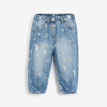 Load image into Gallery viewer, Bunny All Over Print Paperbag Jeans (3mths-6yrs) - Allsport

