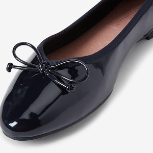 Navy Patent Forever Comfort® Ballerina Shoes - Allsport