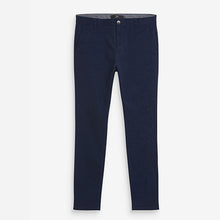 Load image into Gallery viewer, French Navy Skinny Fit Stretch Chino Trousers
