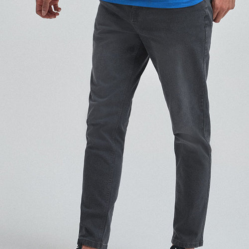 Dark Grey Tapered Slim Stretch Jeans - Allsport