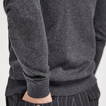 Load image into Gallery viewer, Charcoal Grey Crew Neck Cotton Rich Jumper
