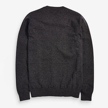 Load image into Gallery viewer, Charcoal Grey Crew Neck Cotton Rich Jumper
