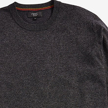 Load image into Gallery viewer, Charcoal Grey Crew Neck Cotton Rich Jumper
