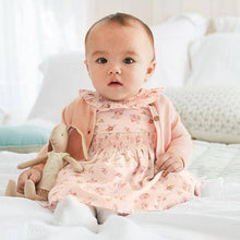 Load image into Gallery viewer, Pink Floral Prom Dress And Cardigan Set (0mths-3yrs) - Allsport
