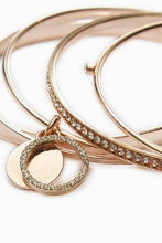 Load image into Gallery viewer, Rose Gold Tone Sparkle Bangle Pack - Allsport
