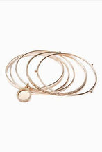 Load image into Gallery viewer, Rose Gold Tone Sparkle Bangle Pack - Allsport
