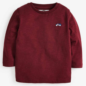 Plum Long Sleeve Plain T-Shirt (3mths-6yrs) - Allsport