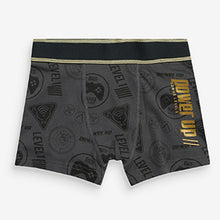Load image into Gallery viewer, Black /Gold Gamer 5 Pack Trunks (2-12yrs) - Allsport
