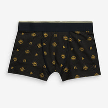 Load image into Gallery viewer, Black /Gold Gamer 5 Pack Trunks (2-12yrs) - Allsport
