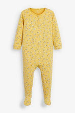 Load image into Gallery viewer, Ochre 3 Pack Floral Sleepsuits  (up to 18 months) - Allsport
