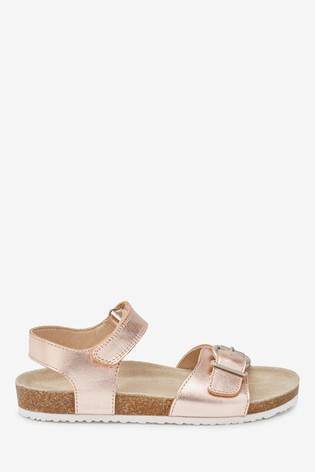 Rose Gold Corkbed Sandals - Allsport