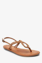 Load image into Gallery viewer, Tan Forever Comfort® Double Plait Toe Thong Sandals - Allsport
