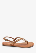 Load image into Gallery viewer, Tan Forever Comfort® Double Plait Toe Thong Sandals - Allsport
